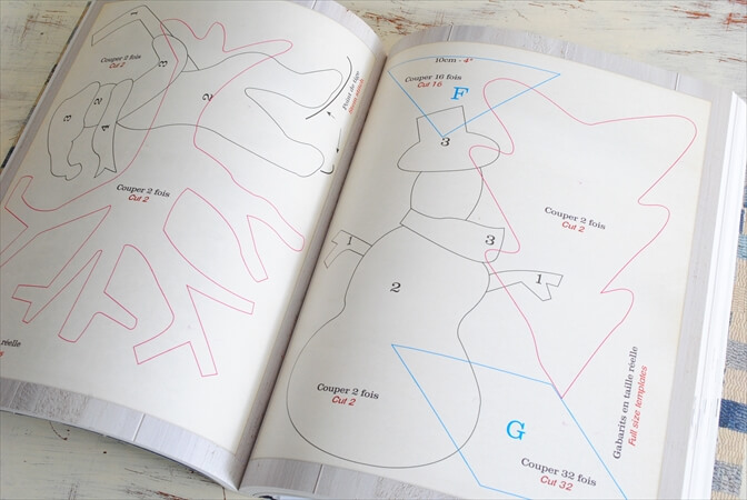 フランス語 キルト&ラグ 型紙付き 書籍 Quilts&Rugs 図録 図案 洋書 ディスプレイ 古書