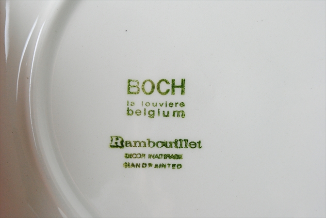 ベルギー製 BOCH ボッホ Rambouilllet ランブイエ 磁器 ケーキプレート 18.7cm お皿 陶器 アンティーク 食器 ヨーロッパ
