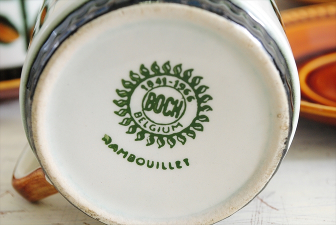 ベルギー製 BOCH ボッホ Rambouilllet ランブイエ コーヒーカップ&ソーサー 磁器 陶器 アンティーク 食器 ヨーロッパ
