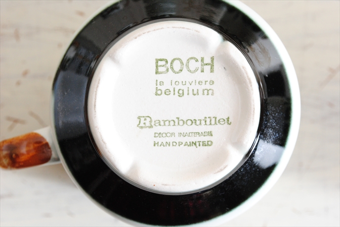 ベルギー製 BOCH ボッホ Rambouillet ランブイエ コーヒーカップ&ソーサー 磁器 陶器 アンティーク 食器