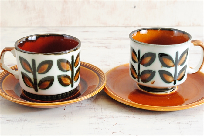 ベルギー製 BOCH ボッホ Rambouillet ランブイエ コーヒーカップ&ソーサー 磁器 陶器 アンティーク 食器